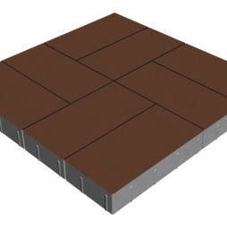 Плитка тротуарная SteinRus Грас Б.4.П.8, гладкая, коричневый, 400*200*80 мм