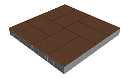 Плитка тротуарная SteinRus Грас Б.4.П.8, гладкая, коричневый, 400*200*80 мм