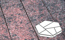 Плитка тротуарная Готика, City Granite FINO, Полигональ Б.8.Фсм.8, Дымовский, 893*780*80 мм
