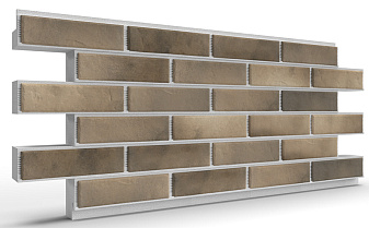 Термопанель на пенополистироле (ППС) с клинкерной плиткой BestPoint Retro Brick Pepper 1145*470*50 мм