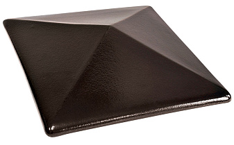 Клинкерный заборный оголовок King Klinker 17 Onyx black, 310*445*90 мм