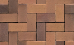 Тротуарная клинкерная брусчатка Muhr №08S Lachsrot spezial, 200*100*40 мм