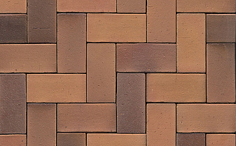 Тротуарная клинкерная брусчатка Muhr №08S Lachsrot spezial, 200*100*40 мм