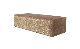 Кирпич гиперпрессованный Акварид с фаской, Дикий камень, Коричневый, полнотелый, 250*100*65 мм