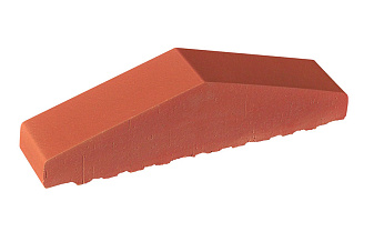 Клинкерный заборный элемент полнотелый King Klinker 01 Ruby red, 310/250*65*78 мм