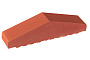 Клинкерный заборный элемент полнотелый King Klinker 01 Ruby red, 310/250*65*78 мм