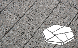 Плитка тротуарная Готика, City Granite FINERRO, Полигональ Б.8.Фсм.8, Цветок Урала, 893*780*80 мм