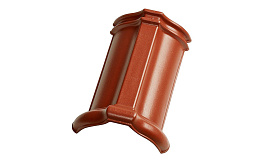 Керамическая черепица конек шпунтованный №2 TONDACH Samba 11 (Sensaton 11), Red engobe
