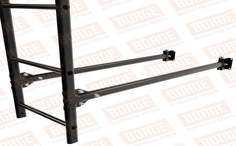 Лестница фасадная Borge (нижняя секция) оцинкованная RAL 9005, 2,7 м