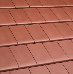 Керамическая черепица рядовая ERLUS Linea, Rot Sinterbrand (красный классический ангоб)