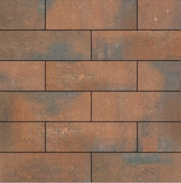 Плитка тротуарная SteinRus Гранада Б.7.П.8, гладкая, ColorMix Штайнрус, 600*200*80 мм