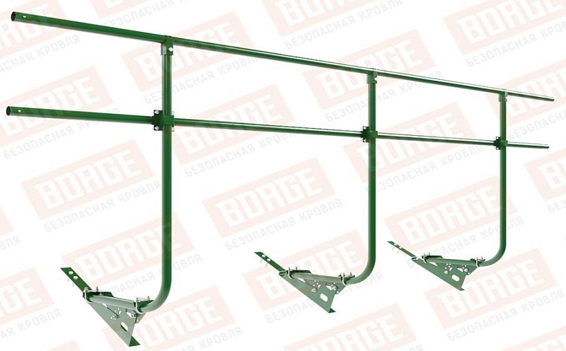 Кровельное ограждение Borge для черепичной кровли оцинкованное RAL 6002, 300*120 см