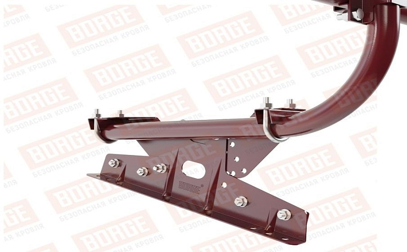 Кровельное ограждение Borge для фальцевой кровли оцинкованное RAL 3005, 300*60 см