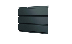 Софит металлический Grand Line без перфорации, сталь 0,5 мм GreenCoat Pural BT Matt, RAL 7016 антрацитово-серый