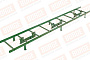 Лестница кровельная Borge для фальцевой кровли оцинкованная RAL 6002, 2,7 м