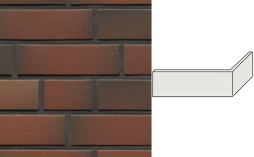 Клинкерная плитка угловая ручной формовки Feldhaus Klinker NF 14 W382 cerasi viva liso 240*71*115*14 мм