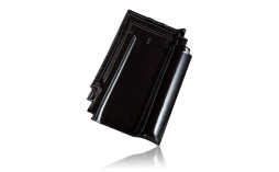 Керамическая черепица рядовая Koramic L15 noble black engobe