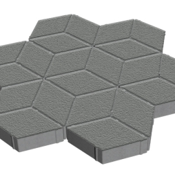 Плитка тротуарная SteinRus Ромб, Native, серый, 260*150*60 мм