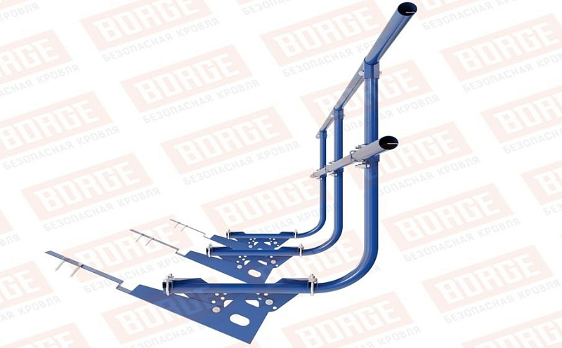 Кровельное ограждение Borge для черепичной кровли оцинкованное RAL 5005, 300*90 см