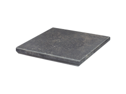Клинкерная угловая ступень с капиносом Paradyz Viano, Antracite, 330*330*11 мм
