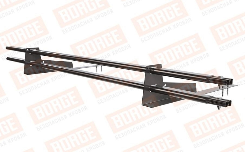 Снегозадержатель трубчатый Borge для гибкой черепицы оцинкованный RAL 8019, 1,5 м