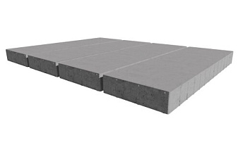 Плитка тротуарная SteinRus Аликанте Б.2.П.8  гладкая, серый, 900*300*80 мм