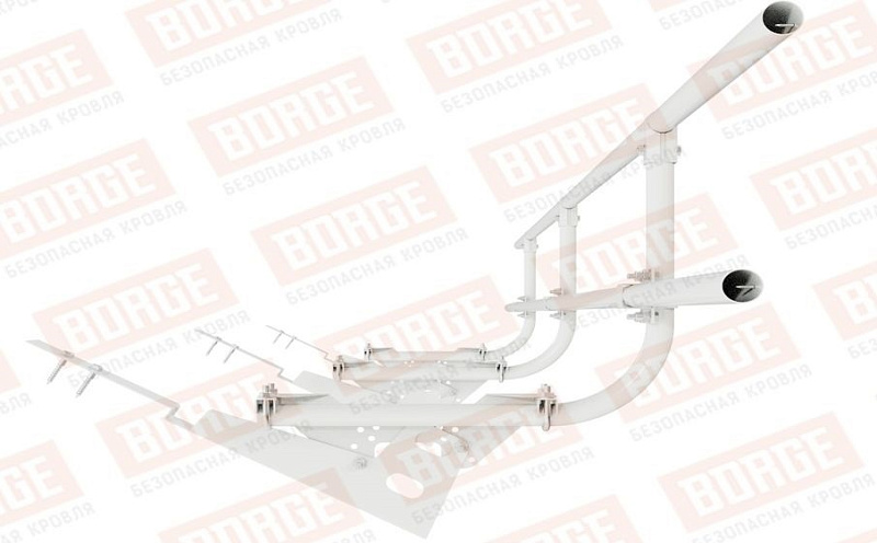 Кровельное ограждение Borge для черепичной кровли оцинкованное RAL 9003, 300*60 см