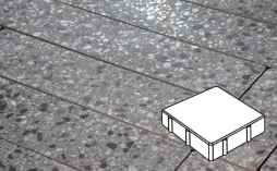 Плитка тротуарная Готика, City Granite FINO, Квадрат В.2.К.8, Галенит, 200*200*80 мм