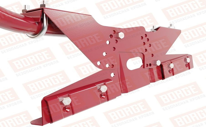 Кровельное ограждение Borge для фальцевой кровли оцинкованное RAL 3003, 300*120 см