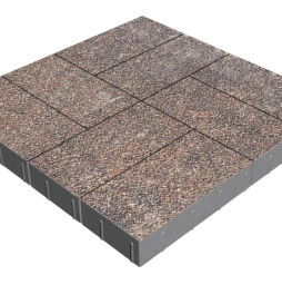 Плитка тротуарная SteinRus Грас Б.4.П.8, Antico, Сепия, 400*200*80 мм