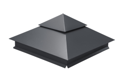 Колпак на столб Двойной Grand Line, 0,5 GreenCoat Pural BT, RR 23, 390*390 мм