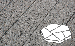 Плитка тротуарная Готика, Granite FINERRO, Полигональ Б.8.Фсм.8, Цветок Урала, 893*780*80 мм