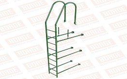 Лестница фасадная Borge (верхняя секция) оцинкованная RAL 6002, 2,7 м