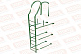 Лестница фасадная Borge (верхняя секция) оцинкованная RAL 6002, 2,7 м