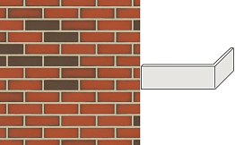 Клинкерная плитка угловая ручной формовки Feldhaus Klinker NF 9 W303 ardor liso 240*71*115*9 мм