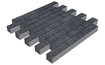 Плитка тротуарная SteinRus Ригель В.4.П.8 Backwash, Неро, 300*100*80 мм