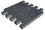 Плитка тротуарная SteinRus Ригель В.4.П.8 Backwash, Неро, 300*100*80 мм