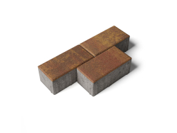 Плитка тротуарная Прямоугольник Б.2.П.8 листопад гладкий осень, 200*100*80 мм