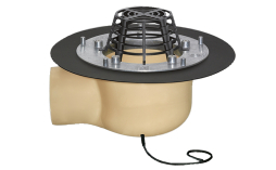 Воронка кровельная угловая Sita с обогревом 230В, SitaTrendy, DN 100, прижимной фланец