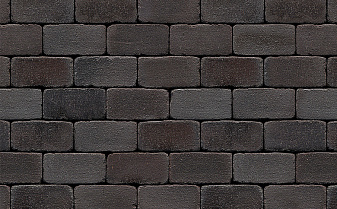 Клинкерная брусчатка Westerwaelder Klinker PK815SG Schwarz-bunt Edelglanz gerumpelt, 200*100*52 мм