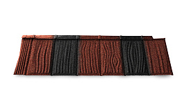 Композитная черепица рядовая Metrotile IShake Red black