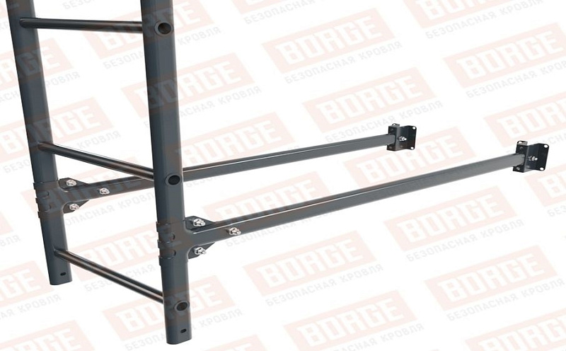 Лестница фасадная Borge (верхняя секция) оцинкованная RAL 7016, 2,7 м