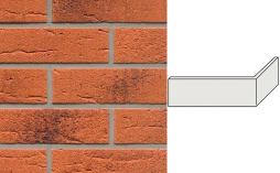 Клинкерная плитка угловая ручной формовки Feldhaus Klinker NF 9 W228 terracotta rustico carbo 240*71*115*9 мм