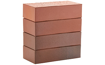 Кирпич облицовочный полнотелый ЛСР, красный флэш, гладкий, 250*120*65 мм