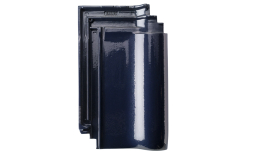 Керамическая черепица рядовая ERLUS Е 58 MAX кобальтово-синий, глянцевый ангоб