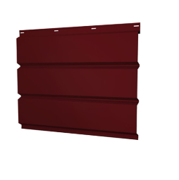 Софит металлический Grand Line без перфорации, сталь 0,5 мм Satin, RAL 3005 красное вино