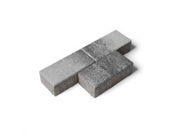 Плитка тротуарная Прямоугольник Б.2.П.6 листопад гладкий антрацит, 200*100*60 мм