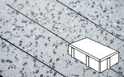 Плитка тротуарная Готика, City Granite FINO, Брусчатка В.2.П.10/Г.2.П.10, Грис Парга, 200*100*100 мм