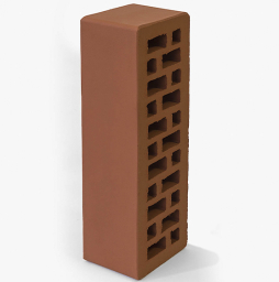 Кирпич BRAER красный гладкий, 250*85*65 мм