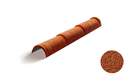 Конек полукруглый тройной Metrotile, Terracotta
